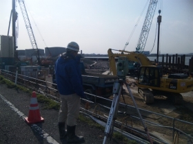 百間川河口水門防潮堤工事2